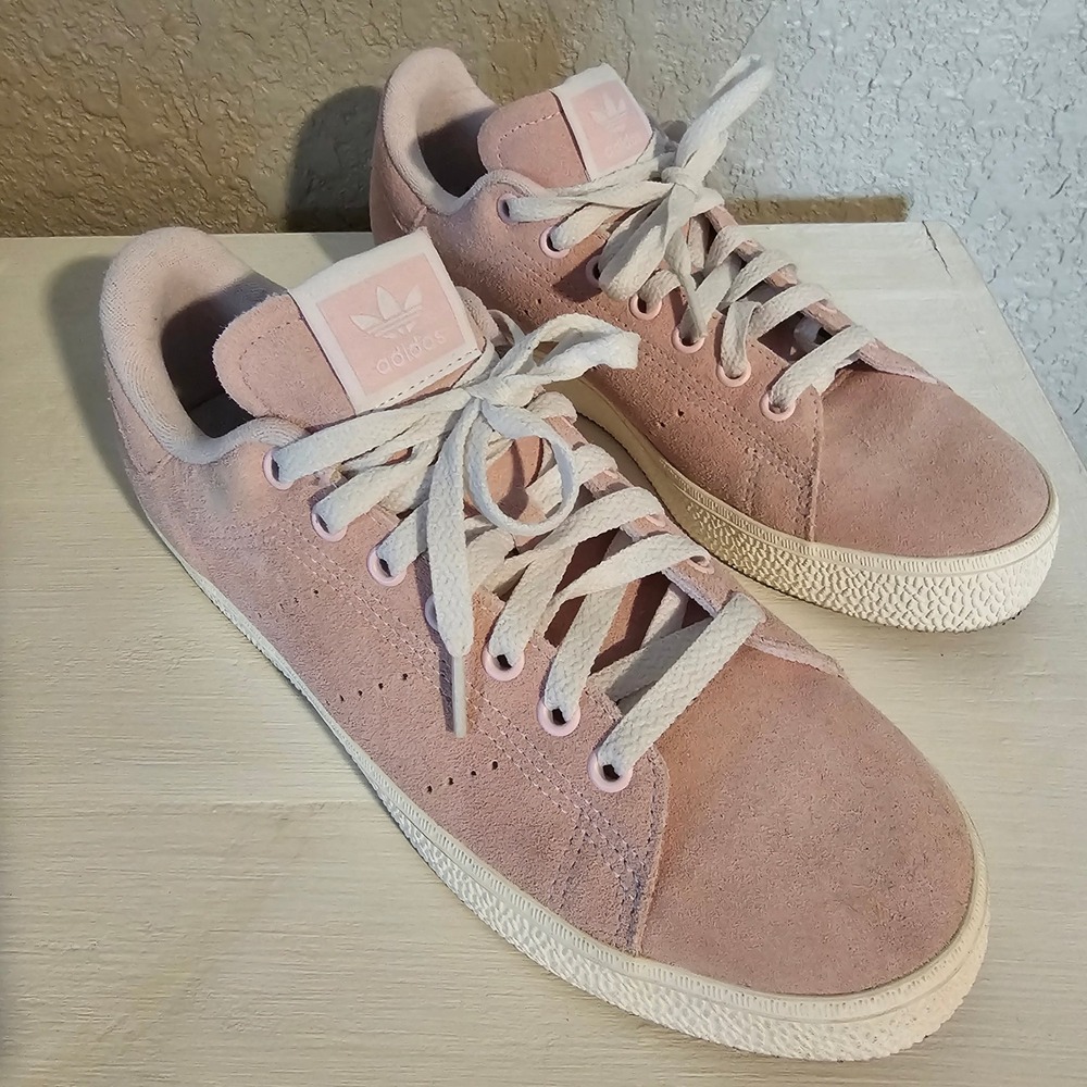 Adidas Stan Smith CS Pink Suede Low Top Sneakers Womens 9.5